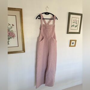 Halara Pockets Casual Teddy Overalls Sz M